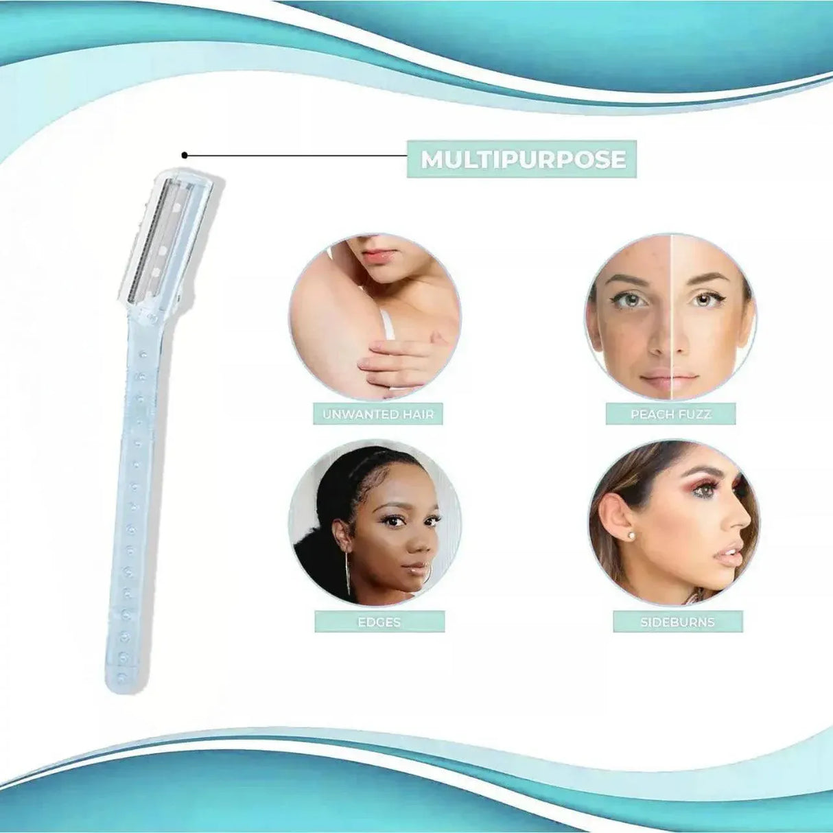 3 Pcs Facial Razors Eyebrow Razor Shave Hair & Exfoliate Face Shaver Ladies Tool
