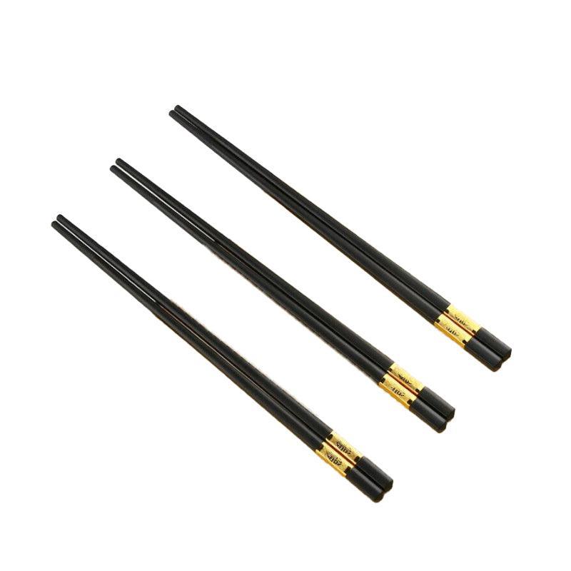 10Pairs Premium Fiberglass Reusable Chopsticks - Dishwasher Safe - Golden-2