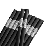 10Pairs Premium Fiberglass Reusable Chopsticks - Dishwasher Safe - Golden-2