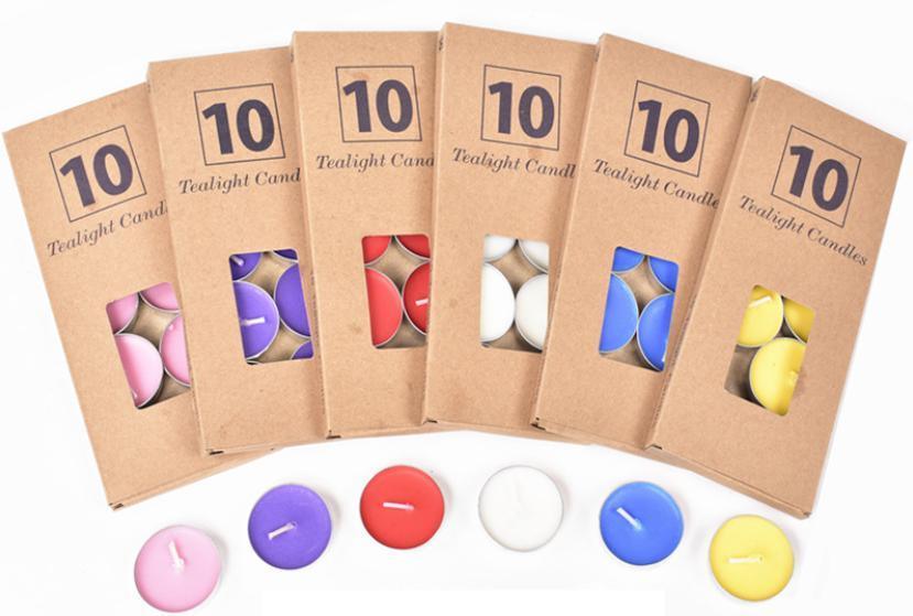 Tealight Candles 10 or 50 Pack Unscented Long Burning for Wedding Party Decor - White- 2 Hours10PCS