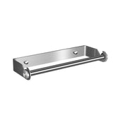 Paper Towel Holder Under Cabinet Wall Mount Stainless Steel Rack Kitchen - Black - Close-Up Angle