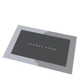 40*60CM Super Absorbent Floor Mat Soft Quick-Drying Non-Slip Diatom Mud Bath - Grey-Oval - Rear View
