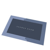 40*60CM Super Absorbent Floor Mat Soft Quick-Drying Non-Slip Diatom Mud Bath - Grey-Oval - Close-Up Angle