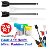 Epoxy Mixer Attachment For Drill Reusable Paint And Resin Mixer Paddles Tool - 2PCS - Front View