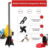 Epoxy Mixer Attachment For Drill Reusable Paint And Resin Mixer Paddles Tool - 2PCS - Top-Down View