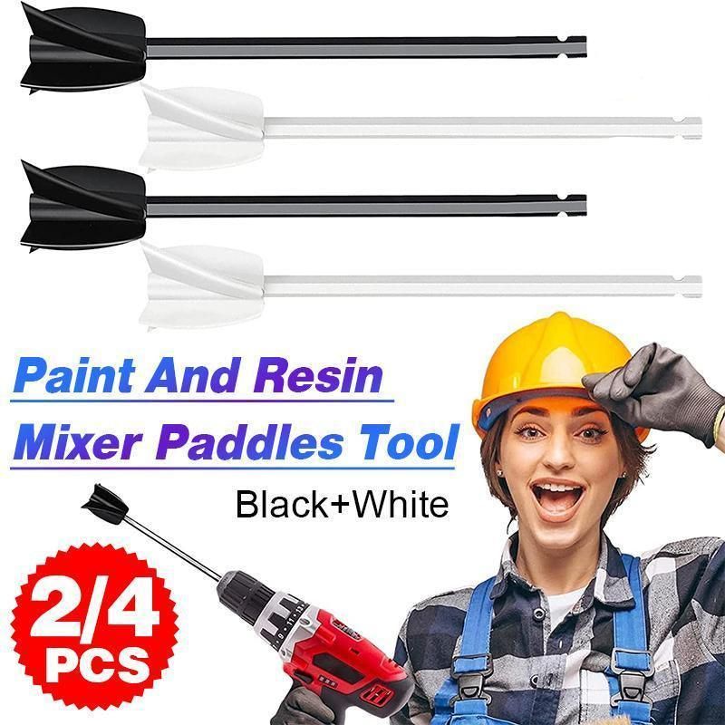 Epoxy Mixer Attachment For Drill Reusable Paint And Resin Mixer Paddles Tool - 2PCS