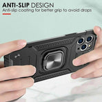 Shockproof Ring Case For iPhone 14 Plus Blue/Black/Red - Blue