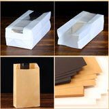 Takeaway Storage Baking Bread Bag Toast Food Packaging Bag Kraft Paper Bag Cowhide - 33X16X11CM - Extra Image