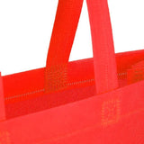 100PCS Reusable Non Woven Shopping Bags Eco Friendly Washable Tote Bags Red - 41X35X12CM - 45-Degree Angle
