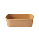 Kraft Paper Bowl for Takeaway Leak-Proof Disposable Food Container - White-1000ml-300pcs - Rear View