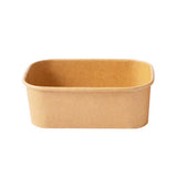 Kraft Paper Bowl for Takeaway Leak-Proof Disposable Food Container - White-1000ml-300pcs - Low Angle