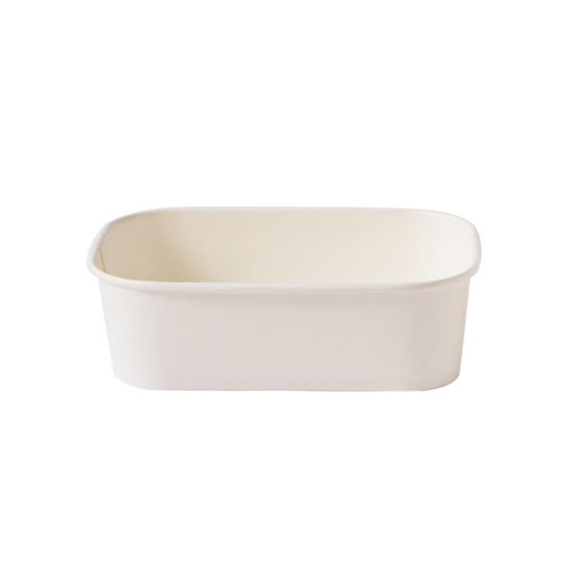 Kraft Paper Bowl for Takeaway Leak-Proof Disposable Food Container - White-Paper Lid-300pcs