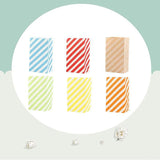 100X Colourful Plaid Kraft Paper Bag Candy Cookie Snack Cake Gift Bags 9X6X18cm - Yellow - 45-Degree Angle