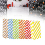 100X Colourful Plaid Kraft Paper Bag Candy Cookie Snack Cake Gift Bags 9X6X18cm - Yellow