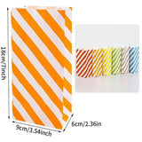 100X Colourful Plaid Kraft Paper Bag Candy Cookie Snack Cake Gift Bags 9X6X18cm - Yellow