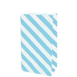 100X Colourful Plaid Kraft Paper Bag Candy Cookie Snack Cake Gift Bags 9X6X18cm - Blue