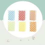 100X Colourful Plaid Kraft Paper Bag Candy Cookie Snack Cake Gift Bags 9X6X18cm - Orange