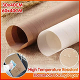 High Temperature Resistant Household Baking Paper Baking Sheet Cloth Non-Stick - White 30*40CM - Front View