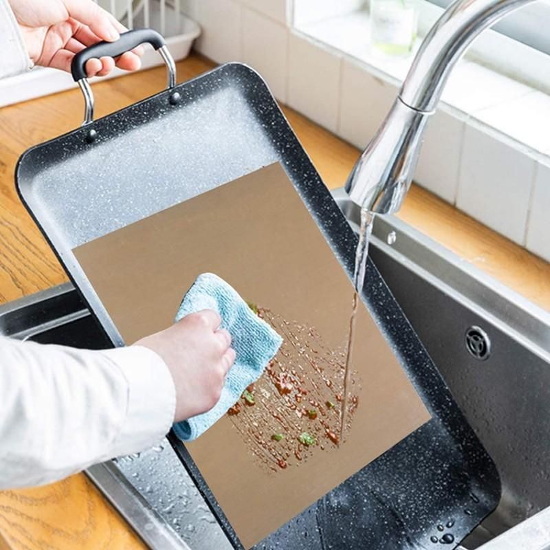 High Temperature Resistant Household Baking Paper Baking Sheet Cloth Non-Stick - Brown 40*60CM