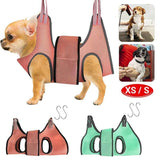 Small Pet Grooming Sling Hammock Dog Cat Restraint Bag Trimming Light Green - S