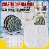 Coaster Cup Mat Mold Wave Diamond Pattern Silicone Mould for Epoxy Resin Casting