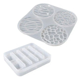 Coaster Cup Mat Mold Wave Diamond Pattern Silicone Mould for Epoxy Resin Casting - Front View