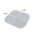Coaster Cup Mat Mold Wave Diamond Pattern Silicone Mould for Epoxy Resin Casting