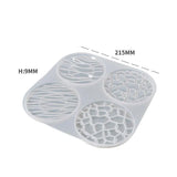 Coaster Cup Mat Mold Wave Diamond Pattern Silicone Mould for Epoxy Resin Casting - Top-Down View