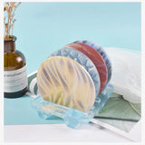 Coaster Cup Mat Mold Wave Diamond Pattern Silicone Mould for Epoxy Resin Casting - Close-Up Angle