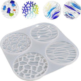 Coaster Cup Mat Mold Wave Diamond Pattern Silicone Mould for Epoxy Resin Casting