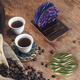 Coaster Cup Mat Mold Wave Diamond Pattern Silicone Mould for Epoxy Resin Casting