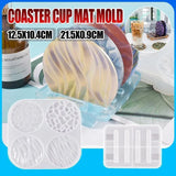 Coaster Cup Mat Mold Wave Diamond Pattern Silicone Mould for Epoxy Resin Casting - Extra Image