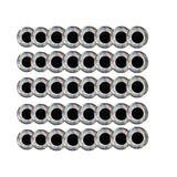 100PCS Fish Eyes 3D Holographic Lure Eyes Fly Tying Jigs Crafts Dolls - 100PCS / 5mm / Silver