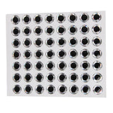100PCS Fish Eyes 3D Holographic Lure Eyes Fly Tying Jigs Crafts Dolls - 100PCS / 5mm / Silver - Top-Down View