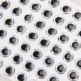 100PCS Fish Eyes 3D Holographic Lure Eyes Fly Tying Jigs Crafts Dolls - 100PCS / 5mm / Silver - Extra Image