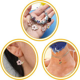 30PCS Assorted Gold Plated Enamel Flower Charms Pendant DIY For Jewelry Making - Extra Image