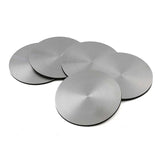 Stainless Steel Drink Coaster Set 6PCS Heat Resistant Cup Pads With Holder