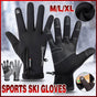 Winter Gloves Thermal Touch Screen Thermal Windproof Warm Black - M