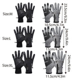 Winter Gloves Thermal Touch Screen Thermal Windproof Warm Black - M - Side View