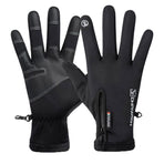 Winter Gloves Thermal Touch Screen Thermal Windproof Warm Black - L
