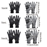 Winter Gloves Thermal Touch Screen Thermal Windproof Warm Grey - XL