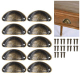30X Modern Cup Cabinet Handle Knob Drawer Furniture Door Pull Shell Cupboard - Black - Side View