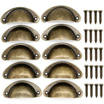 30X Modern Cup Cabinet Handle Knob Drawer Furniture Door Pull Shell Cupboard - Bronze