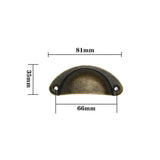 30X Modern Cup Cabinet Handle Knob Drawer Furniture Door Pull Shell Cupboard - Bronze - Rear View