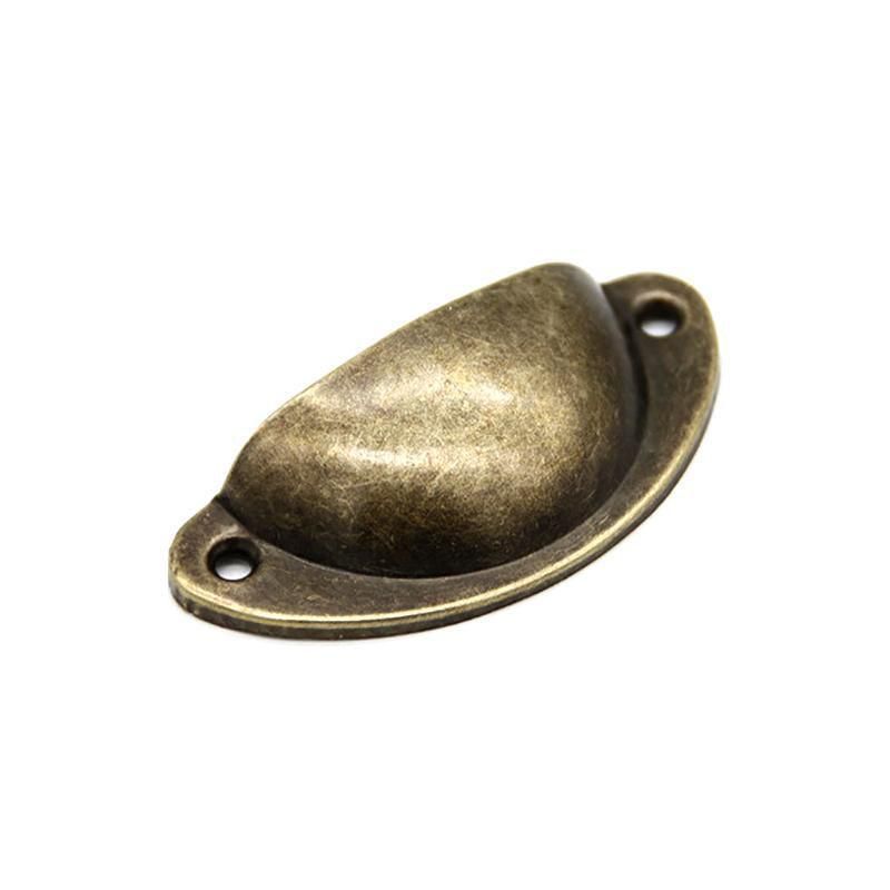 30X Modern Cup Cabinet Handle Knob Drawer Furniture Door Pull Shell Cupboard - Bronze