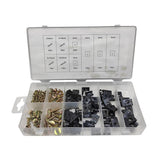 170X Universal Car U Clip Nut Screw Kit Vehicle Bumper Dash Door Panel Interior - Front View