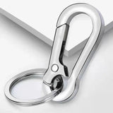 3PCS Zinc Alloy Spring Hook Keychain with Key Rings for Car Keys and Bags - Low Angle