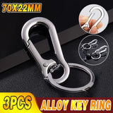 3PCS Zinc Alloy Spring Hook Keychain with Key Rings for Car Keys and Bags - Extra Image
