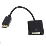 DisplayPort to DVI Adapter Cable 1080P DP Male to DVI Female Converter 20cm - Front View