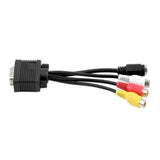High-Quality PC VGA to S-Video 3RCA TV Converter Cable - Seamless Video Adapter Solution - Front View